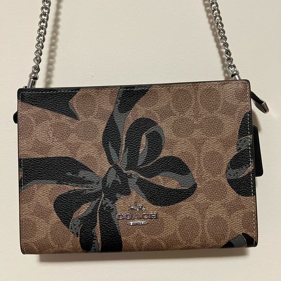 Coach Bow Signature Print Slim Crossbody Bag NWT - Picture 3 of 6